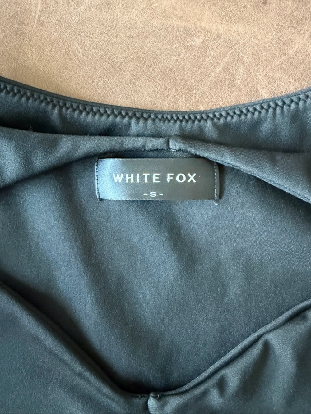 White Fox Women’s Black One-Piece Bodysuit with Cutout Detail - Picture 6 of 8